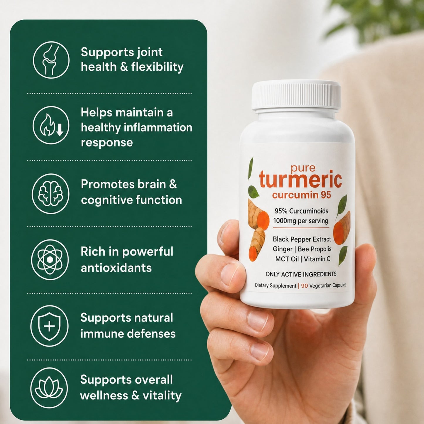Turmeric Curcumin Capsules (1,000mg)